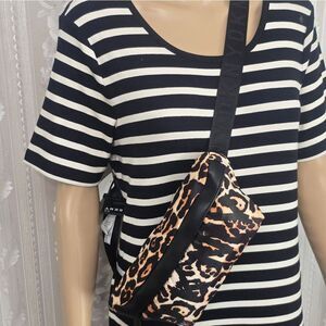 DKNY Leopard Print Belt Bum Crossbody Bag NWT